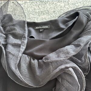 Boston Proper Black Long Sleeve Dress